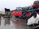 Tragická nehoda kamion blokuje Praský okruh, jeden zaal hoet