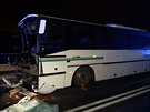 Nehoda autobusu s nklakem u Nov Vsi na Mlnicku. (14.11.2019)