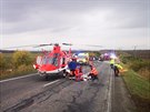 Sráka kamionu a autobusu, která se stala u Nitry na jihu Slovenska