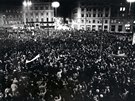 Stávkujícím se povedlo zabrat náměstí Svobody hned v pondělí 20. listopadu.