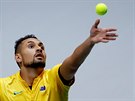 Nick Kyrgios z Austrálie na finálovém turnaji Davis Cupu