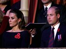 Vévodkyn Kate a princ William v Royal Albert Hall na slavnosti pipomínající...