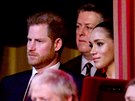 Princ Harry a vévodkyn Meghan v Royal Albert Hall na slavnosti pipomínající...