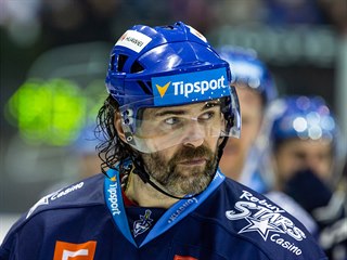 Jaromír Jágr z Kladna během zápasu proti Olomouci.