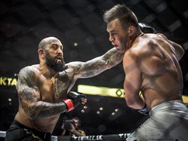 MMA zpasnk Michal Martnek trefil Viktora Petu tak tvrd, e mu zlomil...