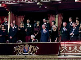 Královská rodina v Royal Albert Hall na slavnosti připomínající oběti první...