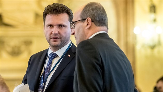 f Snmovny Radek Vondrek na zasedn f parlament zem V4 v Praze (18. listopadu 2019)