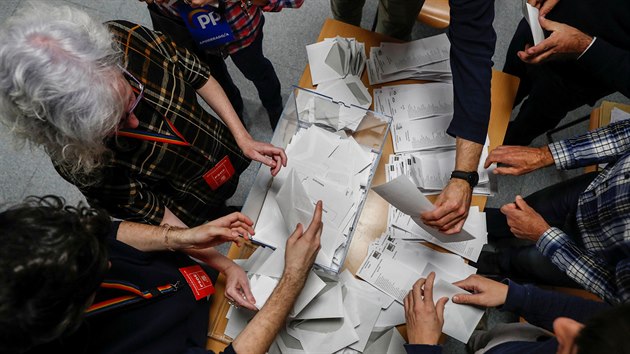 lenov volebn komise td hlasy po panlskch parlamentnch volbch. (10. listopadu 2019)