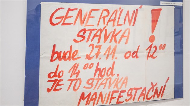 Vstava Listopad 89 v jinskm muzeu.