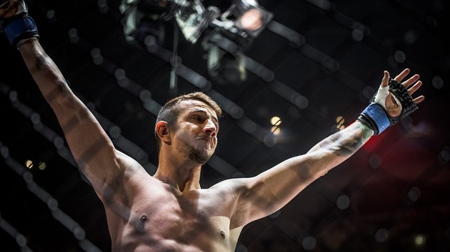 Vítěz MMA zápasu Jakub Štáfek na turnaji Oktagon 15