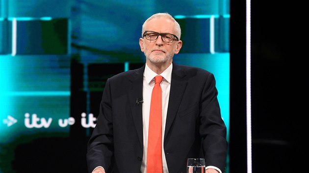 Ldr britskch labourist Jeremy Corbyn v pedvolebn debat. (19. listopadu 2019)