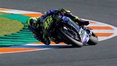 Valentino Rossi bhem kvalifikace na Velkou cenu Valencie.