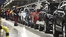 Automobily Hyundai sjídjí 9. íjna 2019 z výrobní linky v závod v Noovicích...