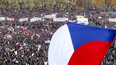 Demonstrace za demokracii, kterou na praské Letné poádala iniciativa Milion...