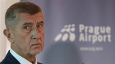 Premiér Andrej Babiš na tiskové konferenci k rozvoji pražského letiště...