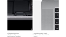 Zvuk u nového 16" MacBooku Pro zajišťuje šestice reproduktorů s dvojitými...