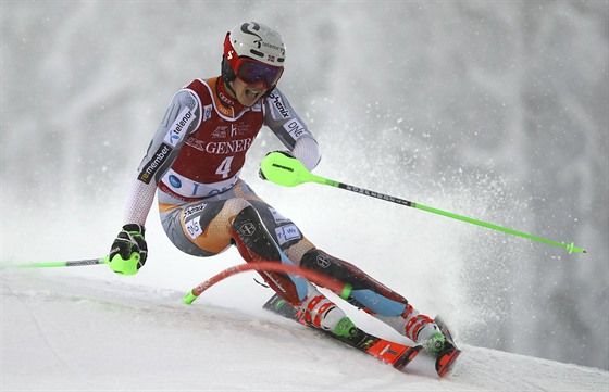 Henrik Kristoffersen ve slalomu v Levi.