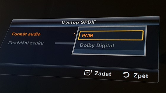 Přepnutí zvukového výstupu televizoru z Dolby Digital na PCM (ilustrační foto)