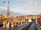 Odbornci dlaj na Chebskm most v Karlovch Varech diagnostick prce,...