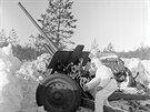 Zimní válka 1939 - 1940, fintí dlostelci s ukoistným sovtským kanonem
