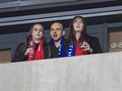 Prezident Milo Zeman navtívil fotbalové utkání Slávie Praha  Inter Milán....