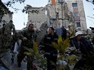 Zícené budovy v Thumanë. Albánií zasáhlo silné zemtesení. (26. listopadu...