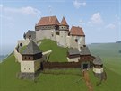 Trojrozmrn model hradu Blansko. Z mnoha hrad v eskm stedoho se...