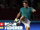 Roger Federer pi tenisové exhibici v nejvtí býí arén svta v Mexico City.