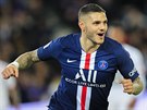 Mauro Icardi z Paris St Germain oslavuje gól.