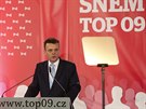 Kandidát na pedsedu TOP 09 Tomá Czernin na volebním snmu strany (24....