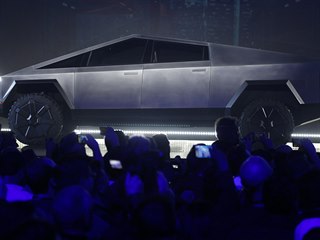 The Tesla Cybertruck is unveiled at Tesla's design studio Thursday, Nov. 21,...