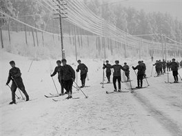 Zimní válka 1939 - 1940, finští vojáci na lyžích