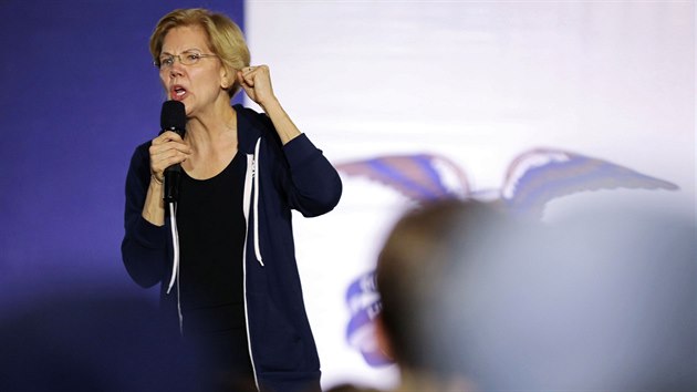 Demokratick sentorka Elizabeth Warrenov na pedvolebnm setkn v Iow (25. listopadu 2019)