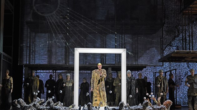 Scna z Glassovy opery Achnaton v Metropolitn opee
