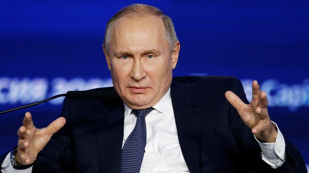 Rusk prezident Vladimir Putin mluv na investinm fru v Moskv. (20. listopadu 2019)