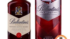 Skotská blended whisky Ballantines Finest.v elegantním vánoním balení ve...