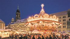 Největší a nejpestřejší vánoční trh v Sasku je drážďanský Striezelmarkt na...