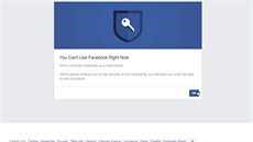Takto Facebook zablokoval ná pokus vytvoit si falený úet