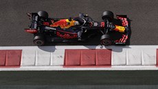 Max Verstappen z Red Bullu na okruhu v Abú Zabí