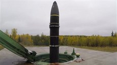 Test ruské rakety Topol na kosmodromu Pleseck (30. září 2019)
