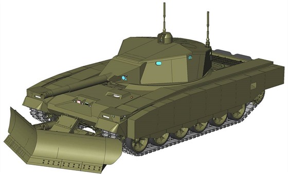 Vizualizace robotického tanku Šturm