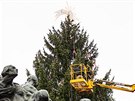 Zdoben� v�no�n�ho stromu na Starom�stsk�m n�m�st� (26. listopadu 2019)