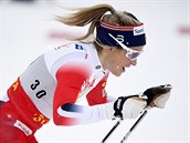 Norsk bkyn na lych Therese Johaugov na trati klasick destky v Ruce