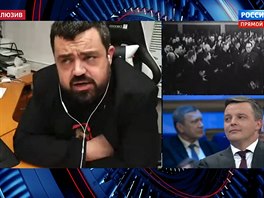 Vystoupení starosty Novotného ve sledovaném pořadu 60 minut kanálu Rossija 1...