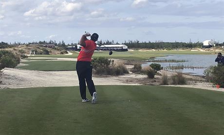 Americký golfista Patrick Reed na turnaji Hero World Challenge na Bahamách