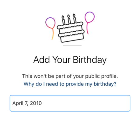 Instagram chce nov datum narození