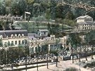 Hotel Sanssouci stl na konci Goethovy stezky mezi Puppem a Potovnm dvorem...
