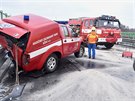 Nehoda na dálnici D6 u Kynperka.