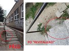 Nepovedené opravy chodník a schod dokumentuje napíklad facebooková stránka...