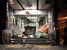 Po demonstraci v Hongkongu skonil ponien vstup do metra. (8. prosince 2019)